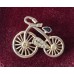 Vintage bicycle brooch with rhinestones, 1950s/60s ,Germany