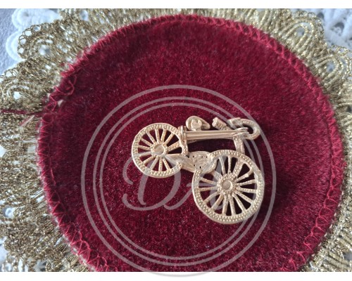 Vintage bicycle brooch with rhinestones, 1950s/60s ,Germany