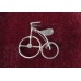 Vintage silver bicycle brooch, 1950s/60s.Germany