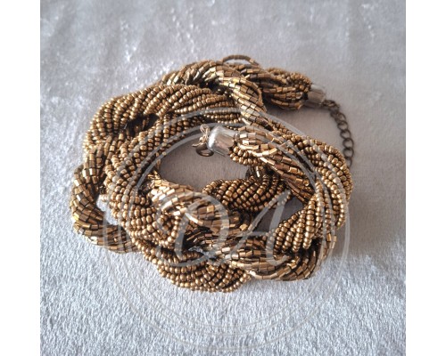 Beaded necklace (bronze color) France