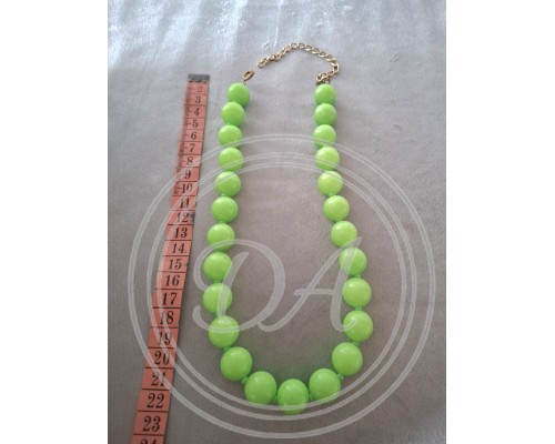 Neon green beads, France