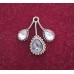 Pendant (on a chain) "Black Tear", Germany, vintage 1960s