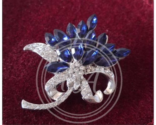 Vintage brooch "Blue Bouquet", 1960s-1980s ,France  