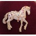 Vintage pinto horse brooch, 1960s-1980s , France