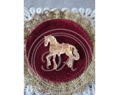 Vintage pinto horse brooch, 1960s-1980s , France