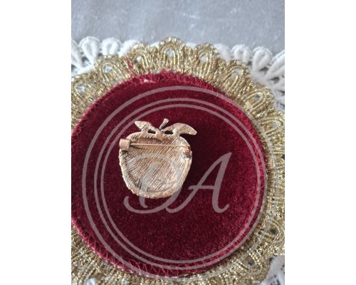 Brooch vintage "Apple Crystal "Italy