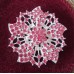 Vintage-Sternbrosche mit rosa Kristallen, 1960er-1980er ,Frankreich