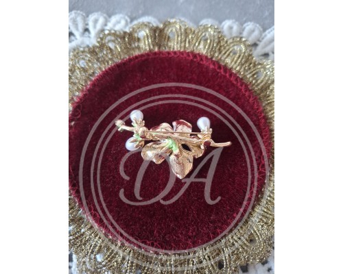 Vintage Apple Blossom Brooch, 1960s-1980s ,France