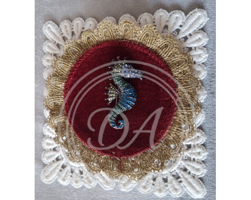 Vintage-Brosche „Seepferdchen“, 1960er- bis 1980er-Jahre,Frankreich