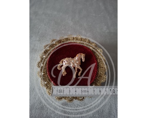 Vintage pinto horse brooch, 1960s-1980s , France