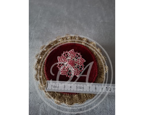 Vintage-Sternbrosche mit rosa Kristallen, 1960er-1980er ,Frankreich
