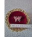 Vintage-Brosche „Schmetterling mit rosa Kristallen“, 1950er-1960er Jahre, Deutschland