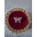 Vintage-Brosche „Schmetterling mit rosa Kristallen“, 1950er-1960er Jahre, Deutschland