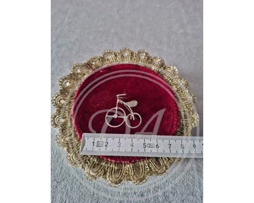 Vintage silver bicycle brooch, 1950s/60s.Germany
