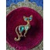 Брошь " Кошка стразы " Франция