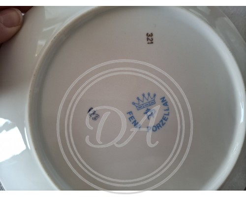 Bavaria Decanter Plate"blauer Rand"
