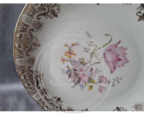Bavaria Decanter Plate"rosa Tulpe"