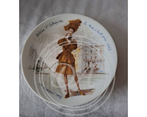 A set of 12 collector plates, “Women of the Century”, Limoges, France.