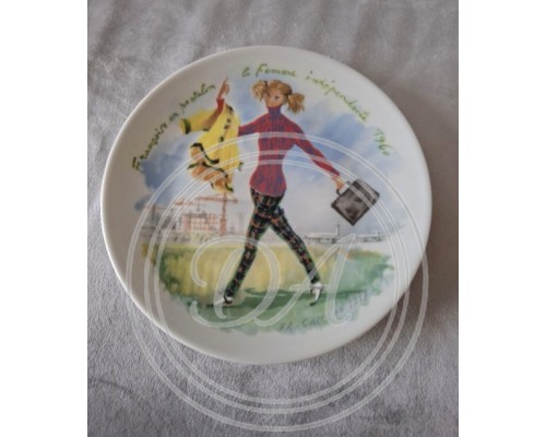 A set of 12 collector plates, “Women of the Century”, Limoges, France.