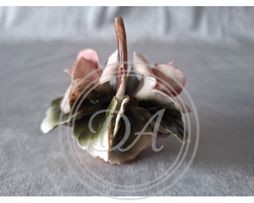 Basket of roses Capodimonte