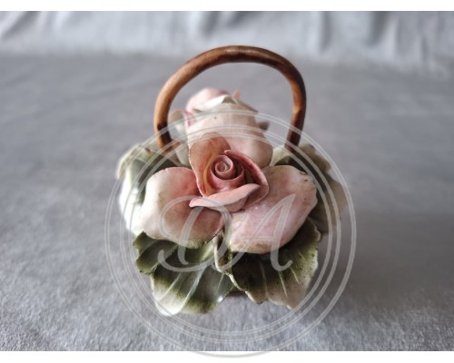 Basket of roses Capodimonte