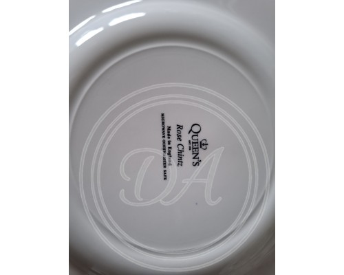 Set of 12 dinner plates "Queens Rose" English