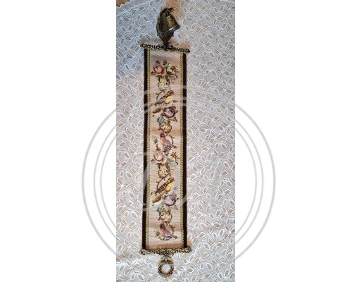 Antik Hand-made brass bell panel with a bird motif.
