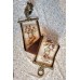 Antik Hand-made brass bell panel with a bird motif.