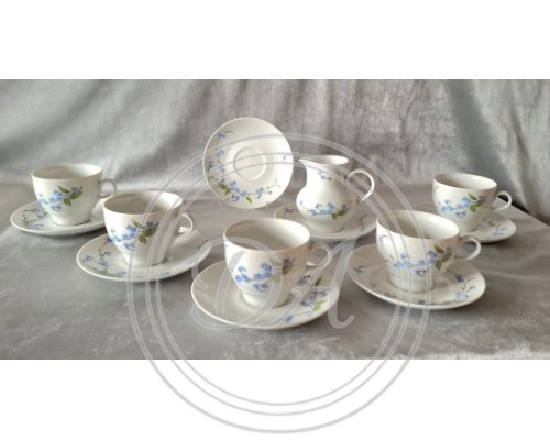 Coffee set "Forget-me-not flowers"