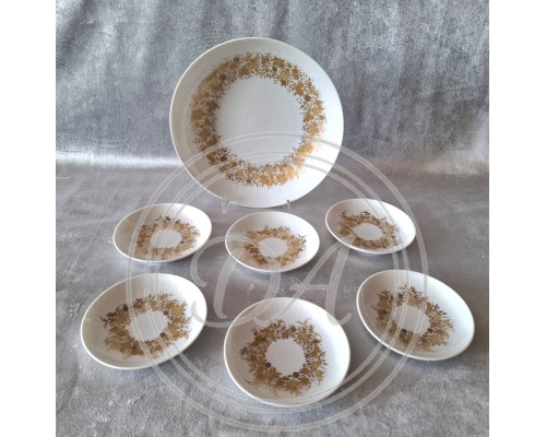 Rosenthal set (1+6)"Blumenkranz gold"