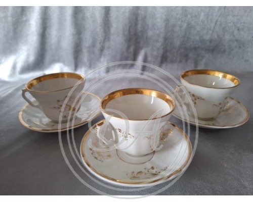 Cups and saucers - 3 pcs. Set. KPM