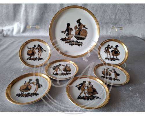 Füstenberg plate"Rococo"  set (1 +6 )
