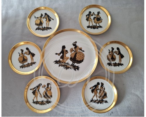 Füstenberg plate"Rococo"  set (1 +6 )