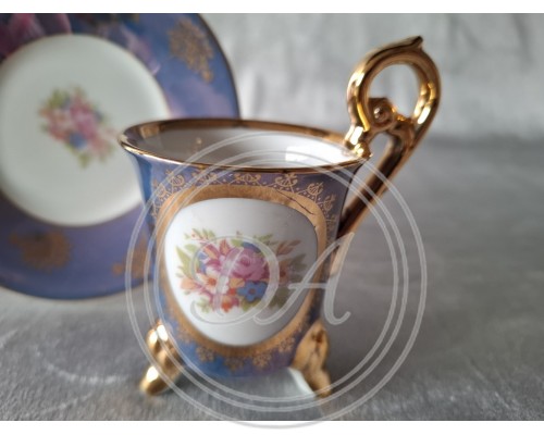 Demitasse and saucers,  Ohashi China (OHC), Japan.