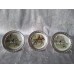 "Hunting" porcelain saucers in a pewter frame. Germany
