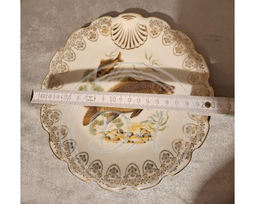 Service  antique Limoges "River fish" (12 persons)