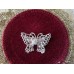Vintage-Brosche „Schmetterling mit rosa Kristallen“, 1950er-1960er Jahre, Deutschland