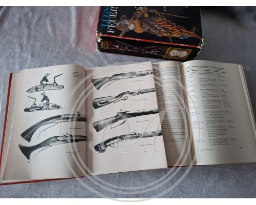 Two volumes of Yaroslav Lugs's books, "Handheld Firearms and Their History"