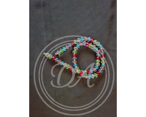 Colorful faceted glass bead necklace, similar to Creative-Beads brand products