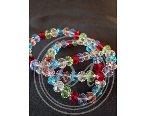 Colorful faceted glass bead necklace, similar to Creative-Beads brand products