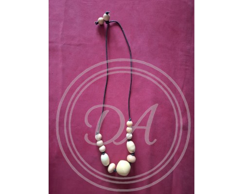 Terres d'Ailleurs Collection, Large Wooden Bead Necklace