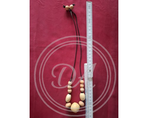 Terres d'Ailleurs Collection, Large Wooden Bead Necklace