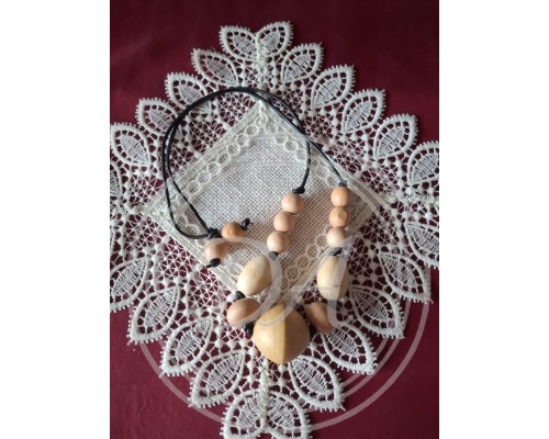 Terres d'Ailleurs Collection, Large Wooden Bead Necklace