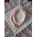 Vintage französische Halskette aus rosa facettierten Perlen, die an Rosenquarz erinnern