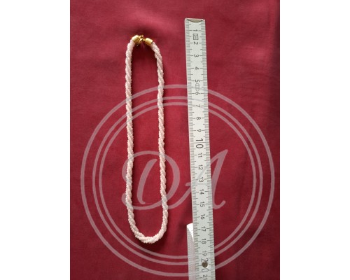Vintage französische Halskette aus rosa facettierten Perlen, die an Rosenquarz erinnern