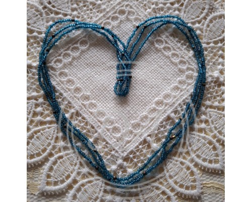 Multi-strand Beaded Ornament: Necklace or Traditional African Waist Beads