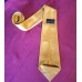 Vintage goldfarbene Trevira Krawatte aus den 70ern mit klassischem Paisley-Muster