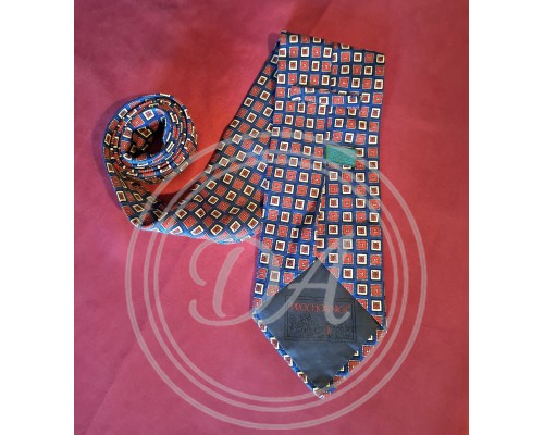 Vintage Seiden-Herrenkrawatte der italienischen Marke Prochownick mit geometrischem Muster