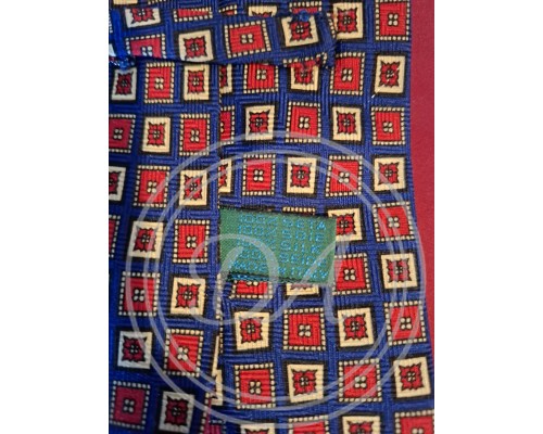 Vintage Seiden-Herrenkrawatte der italienischen Marke Prochownick mit geometrischem Muster