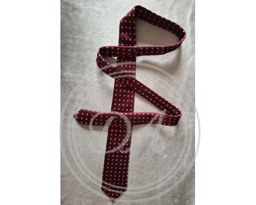 Vintage Men's Burgundy Polka Dot Tie by Christian Berg. Made in Italy